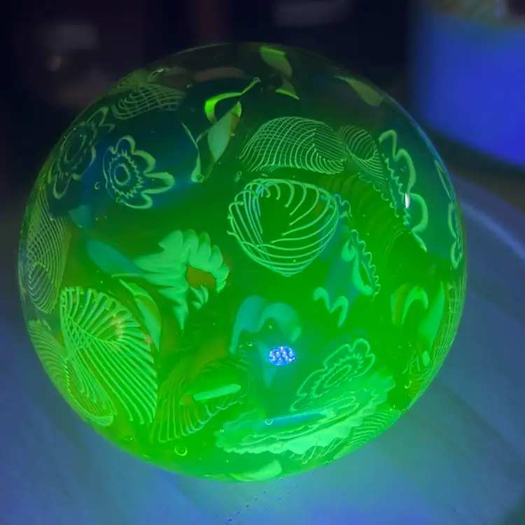 “Ocean Reef" Paper Weight - By Artist Michael Egan - OOAK - It Glows!