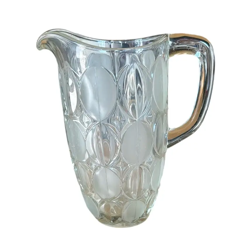 Crystal Clear Studios Moravia Hand Finnishes Crystal 42oz Pitcher