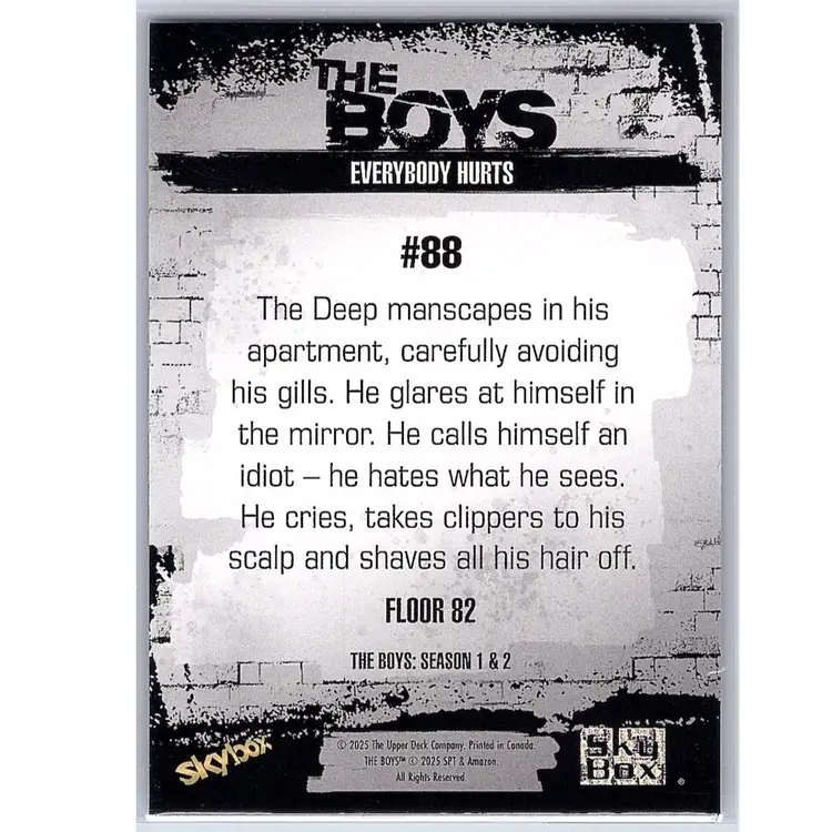 2025 Skybox The Boys The Deep #88 Everybody Hurts Silver 30/82