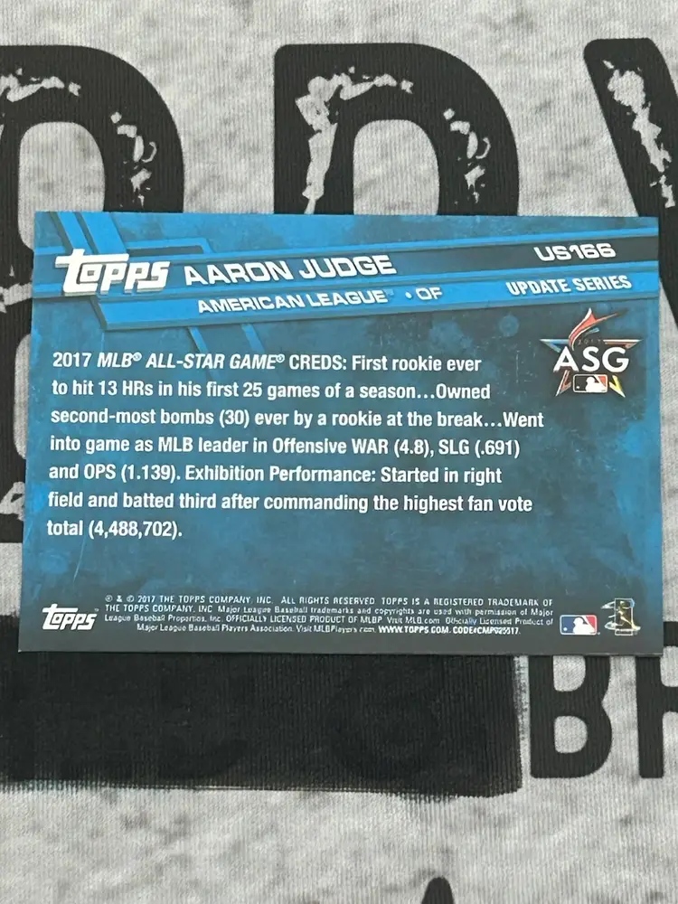 2017 Topps Update Aaron Judge RC