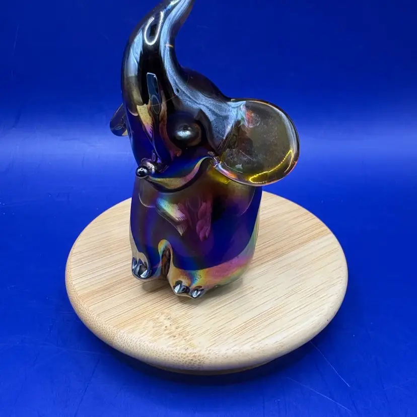 George Good Iridescent Glass Elephant