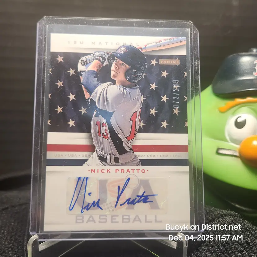 2013 Team USA Auto - Nick Pratto Kansas City Royals 72/299