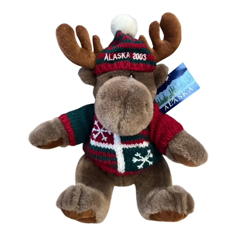 Alaska 2003 Moose Plush – Souvenir Collectible – 18" – New with Tag