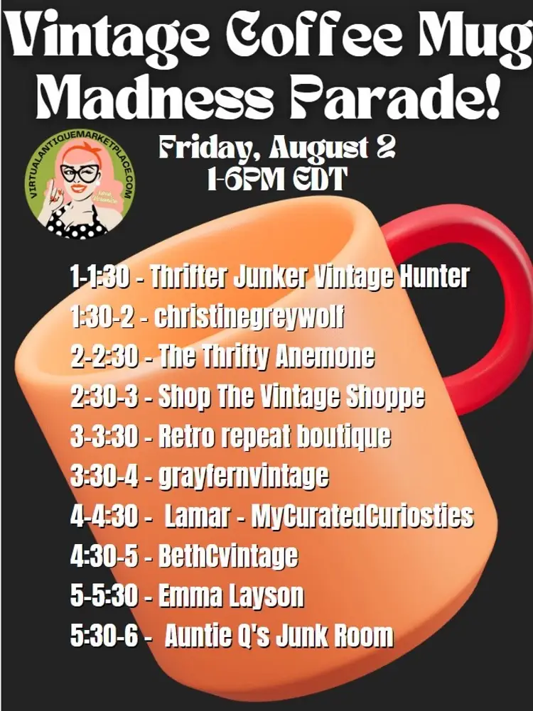 Vintage Coffee Mug Madness Parade!