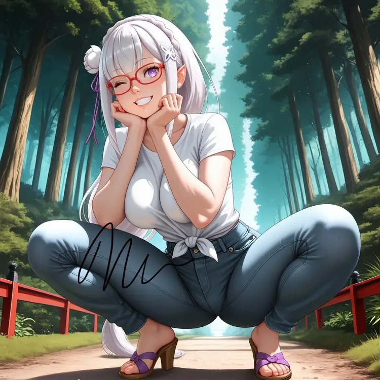 ANIME MANGA WAIFU PHOTO PRINT EMILIA FROM REZERO SERIES 8.5x11