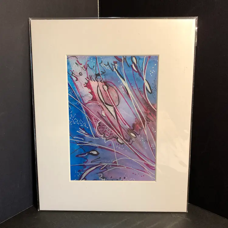 Cynthia Fletcher Original Acrylic & Ink "Tropical Ocean"