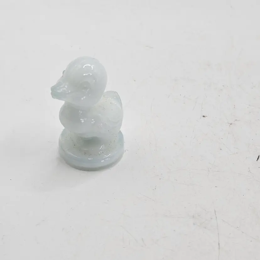 Boyds Debbie Duck glass miniature Figurine Vintage Shasta white