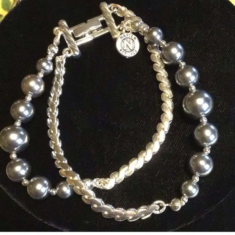 Napier Faux Pearl Necklace & Bracelet