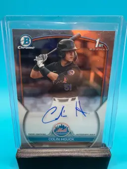 Colin Houck 1st Bowman Chrome Auto New York Mets