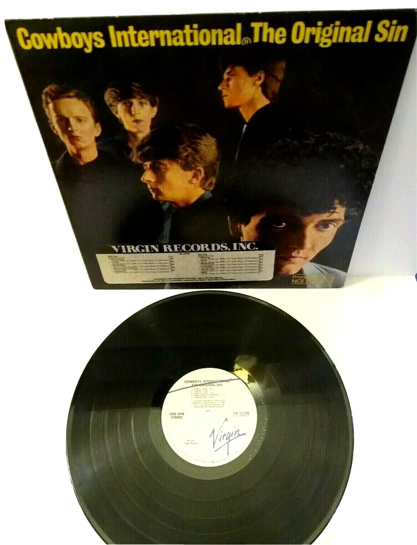 Cowboys International The Original Sin 1979 Vinyl LP Record New Wave Post-Punk