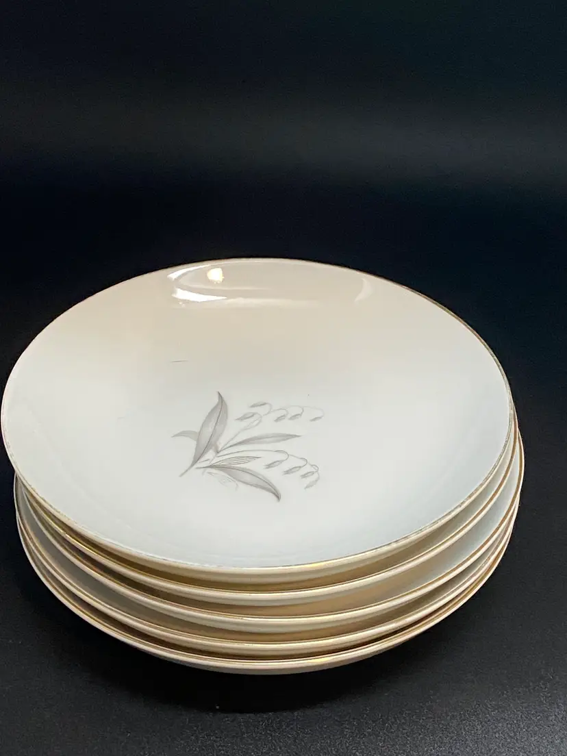 5 Kayson's Fine China Golden Rhapsody Bread Plates