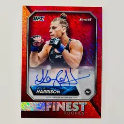 Kayla Harrison RC 2025 Topps Finest UFC - Finest Rookies Red Shimmer Auto SP