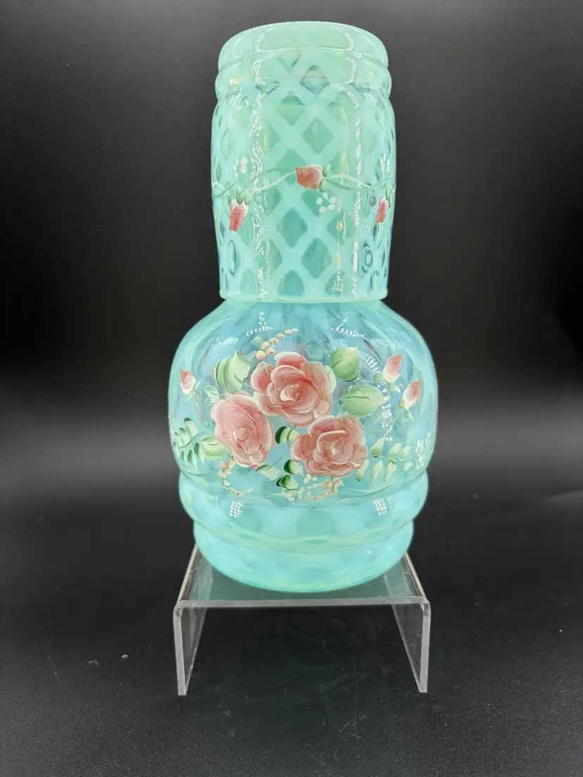 VINTAGE FENTON HANDPAINTED TUMBLEUP
