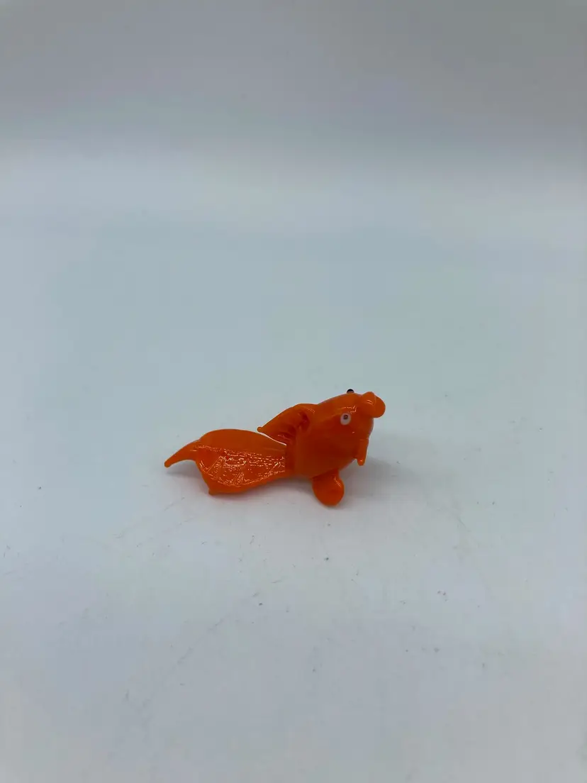 Mini Orange Glass Lampwork Goldfish