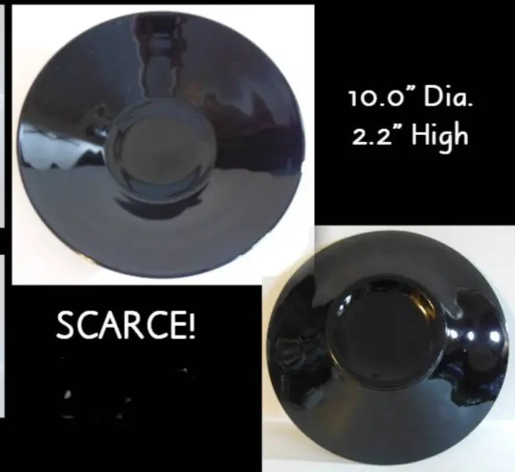 Cambridge Glass Ebony Flared Console Bowl