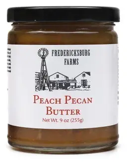 Fredericksburg Farms Peach Pecan Butter 9 OZ. Jar