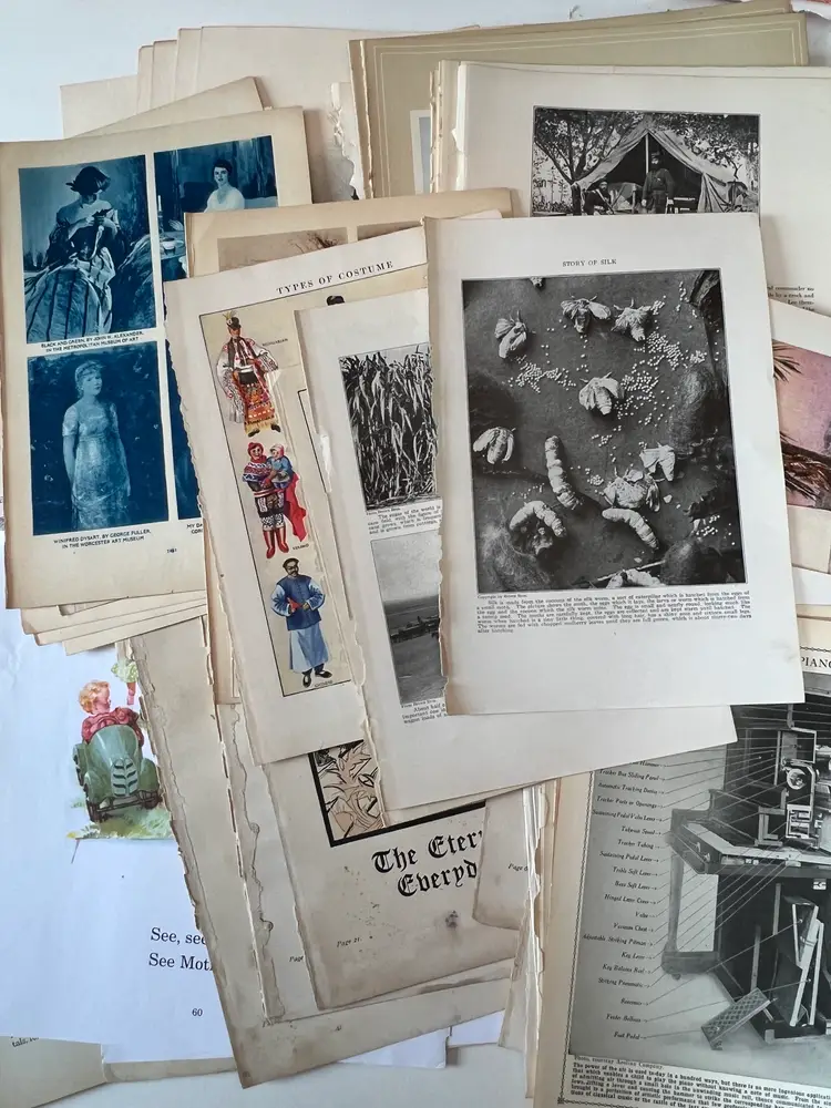 100 Antique Book Page Prints. 1800s-1900s Ephemera. Lithographs, Engravings, Graphics, Crafting, Scrapbooking, Bulk #17