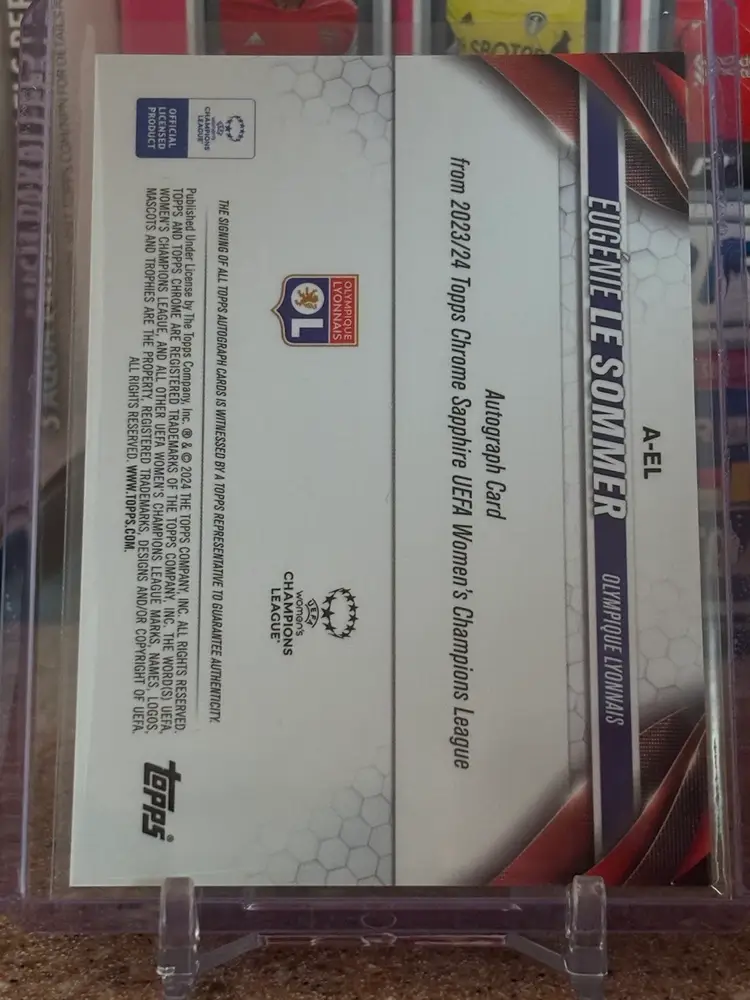 Eugenie Le Sommer 2023-24 Topps Chrome Sapphire Autograph Auto #A-EL Lyon France