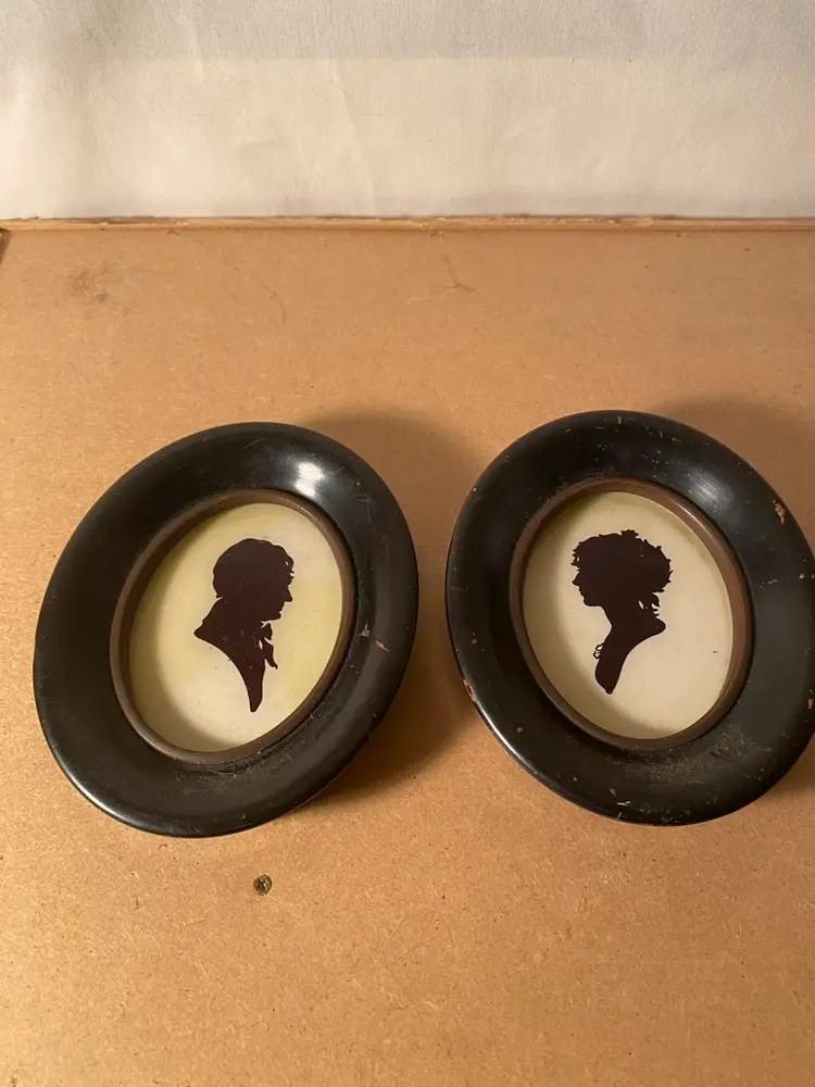 Small Framed Silhouettes Of Man & Woman