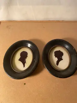 Small Framed Silhouettes Of Man & Woman
