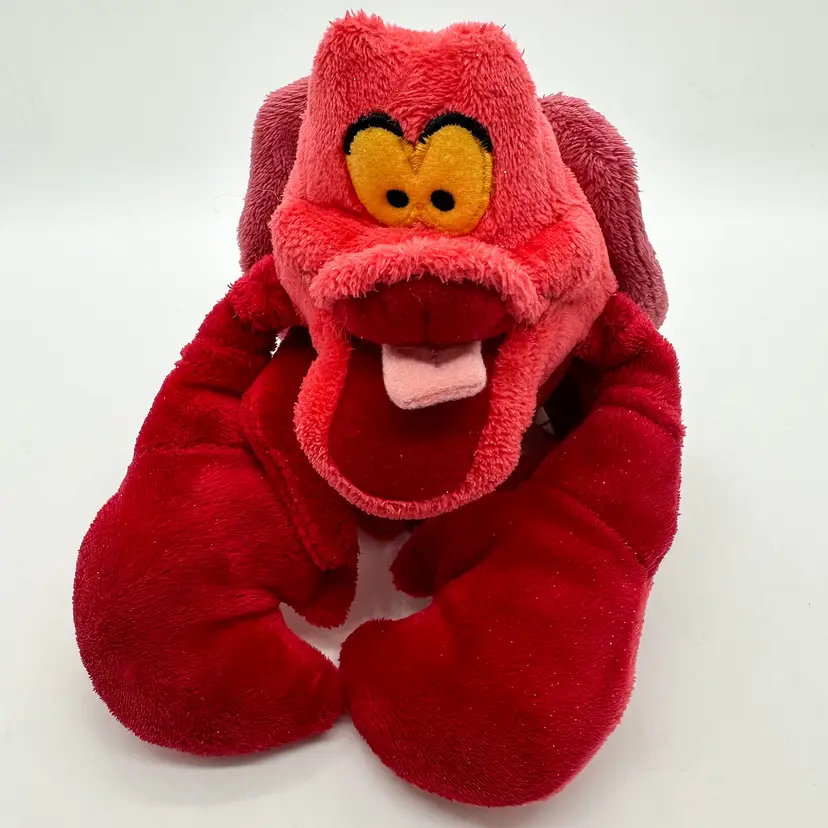 Disney Sebastian Crab Plush Stuffed Animal Toy Little Mermaid Hoop 6" Vintage