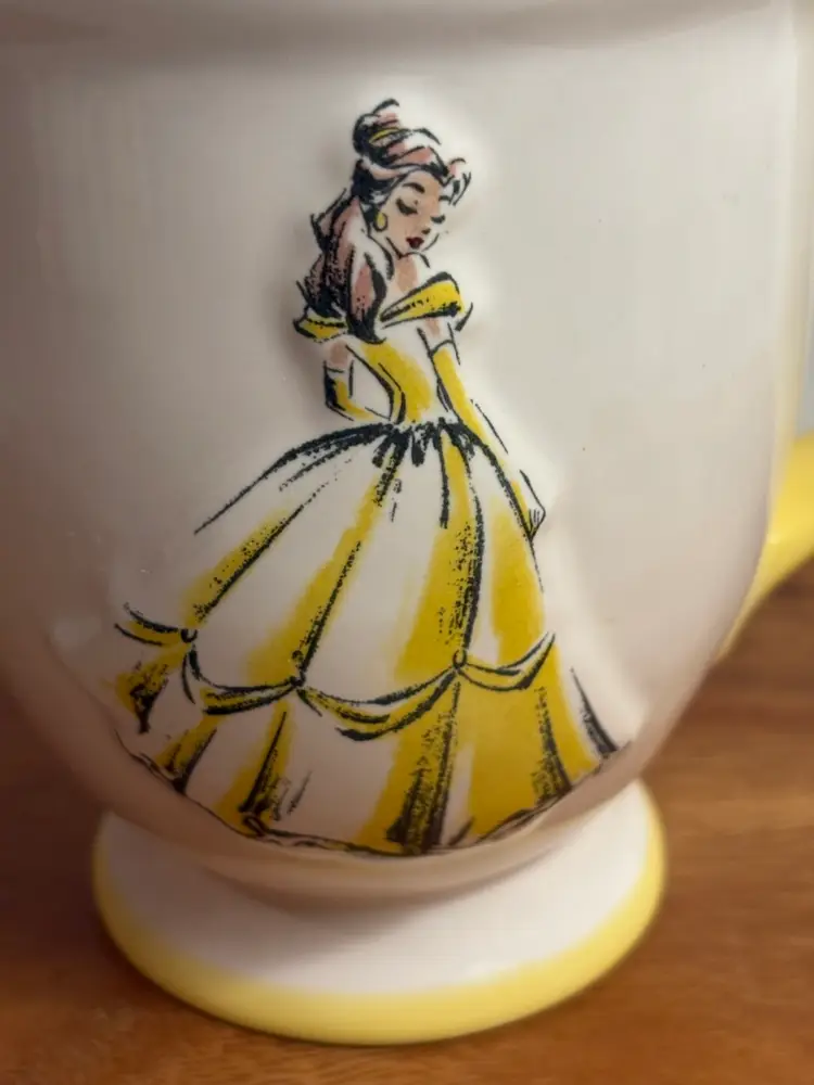 Disney Rae Dunn Beauty & The Beast Belle Bow Oversized Mug