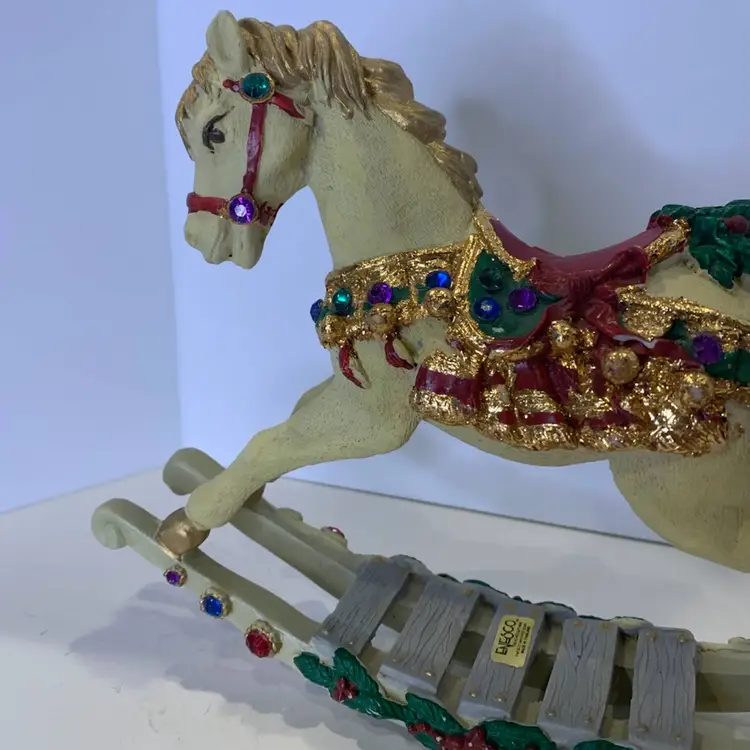 Vintage Enesco Christmas Rocking Horse