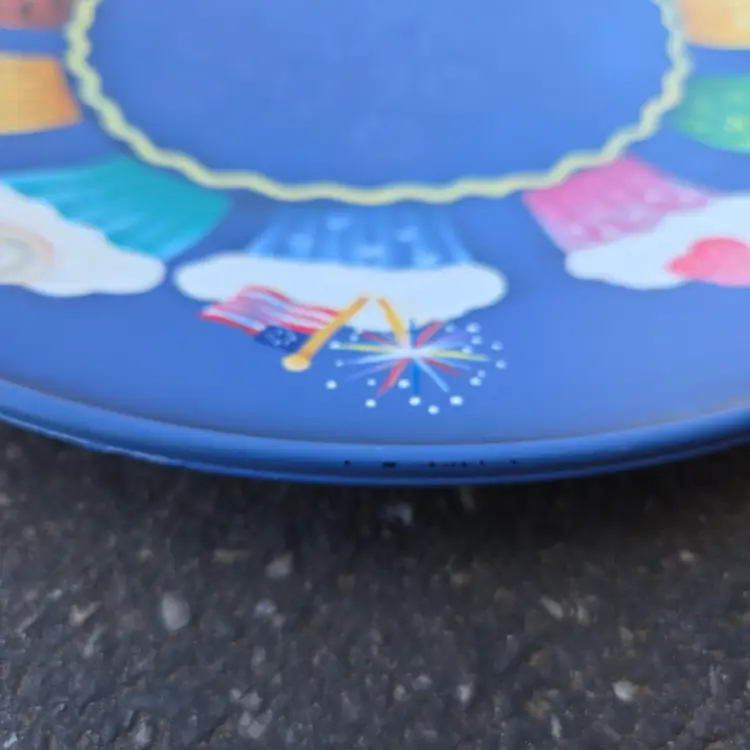 Studio Art CUPCAKES 12 Month Representations Hand Painted 12⅞" Plate Signed Chris 2011