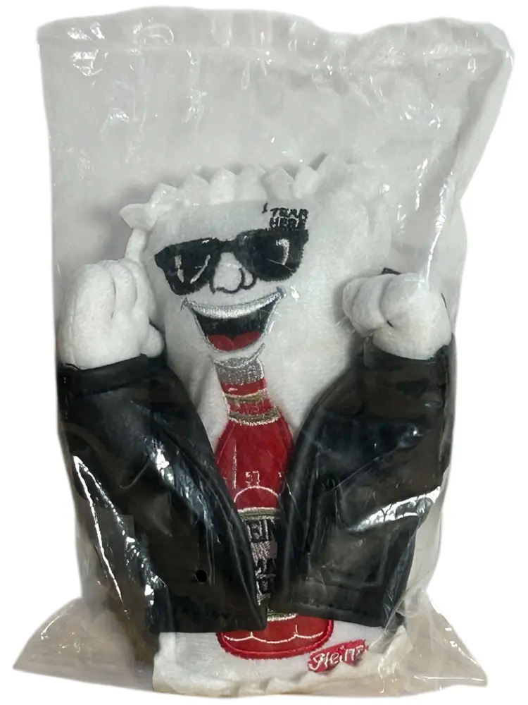 VTG HEINZ Ketchup Promo Beanie Baby Leader of the Packets SEALED Advertising 6"