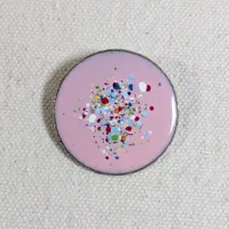 Pink Confetti Enamel Brooch