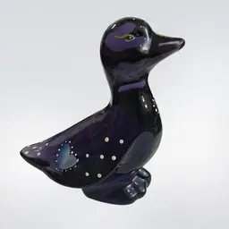 Fenton Hand Painted And Signed Violet Duck (READ)