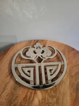 Vintage Italian Primrose Silver-Plated Trivet Hotplate Art Deco 7.5”