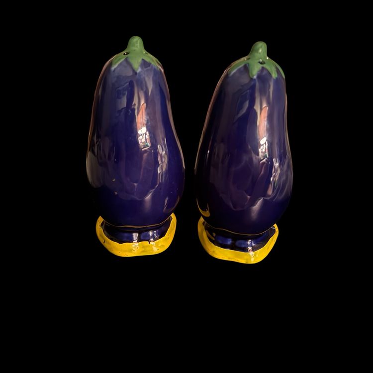 Vintage Japan Anthropomorphic Eggplants Shaker Set