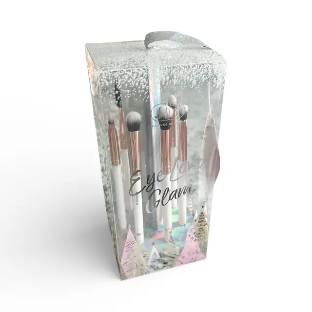 Rockin Beauty Eye Love Glam 7-Piece Brush Set: Sparkly Iridescent Essential Eye Tools for Glamorous Perfection