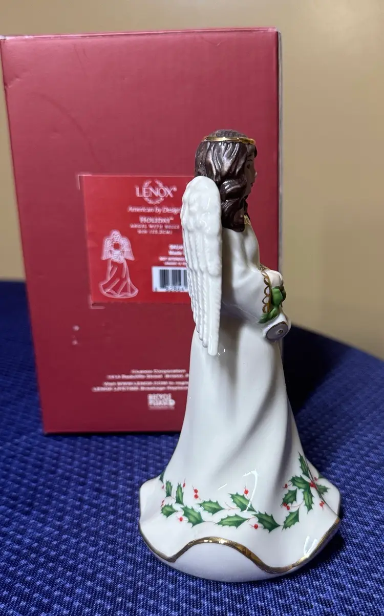 Lenox Holiday ANGEL WITH BELLS 6" tall