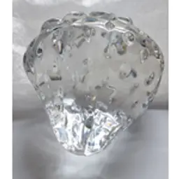 Vintage Beyer Crystal Glass Strawberry Paperweight