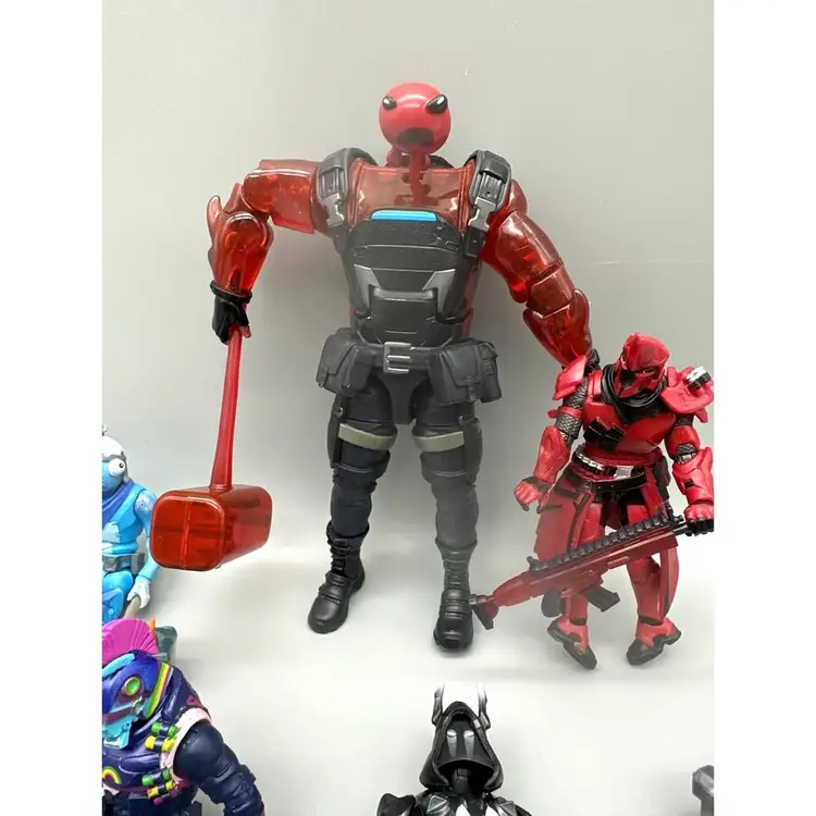 Fortnite Action Figures With Accessories Lot Of 7 Jointed 5 Way W/Weapons Toys