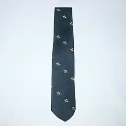 Vintage Dark Blue Santa Christmas Necktie