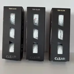 Three Sleeves of CLEAR Balls Tour BLACK