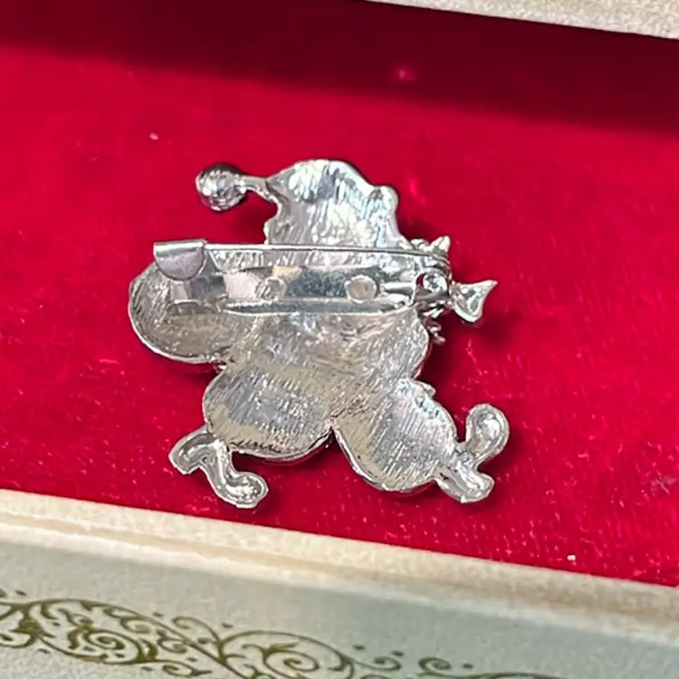 Santa Rhinestone Brooch