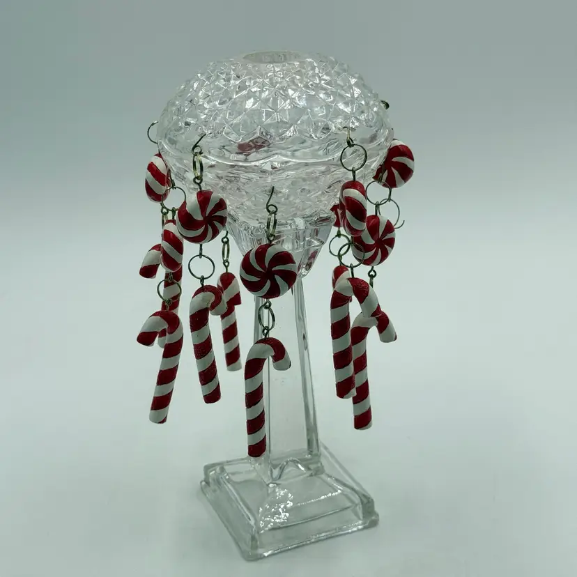 Christmas Hanging Candy Cane Taper Candle Tea Light Holder