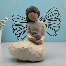 Willow Tree Angel of Protection Girl With Bunny Rabbit Demdaco Figurine 3.5"