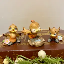 Vintage Anthropomorphic Kitsch Bird Family