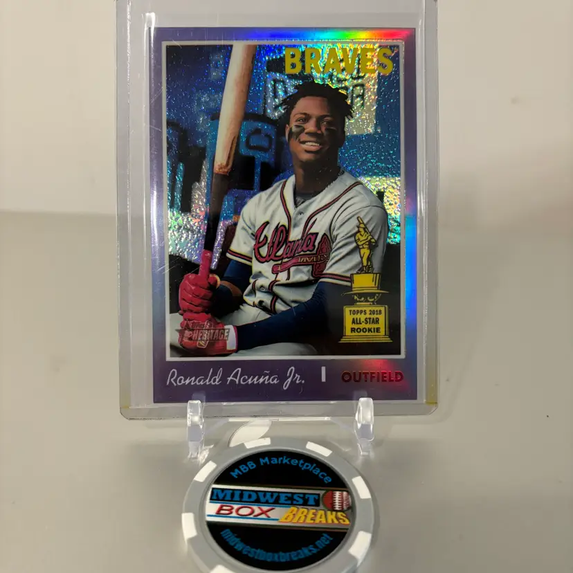 Ronald Acuna Jr. - 2019 Topps Heritage Purple Refractor