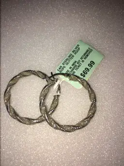 3" Sterling Silver Hoop Earrings! Stamped and Acid Tested!
