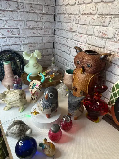 Glass Pottery And Papweights