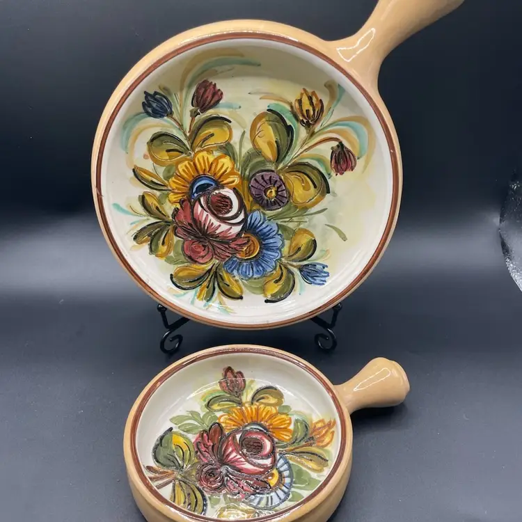 2 Hand painted  Crockery