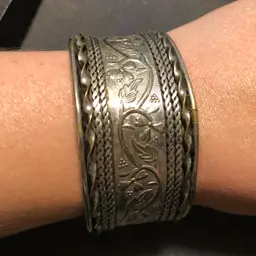 Vintage Silver-Tone Cuff Bracelet