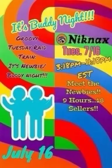 Niknax Groovy Tuesday Train Buddy Night Gypsy Warrior 1st Live
