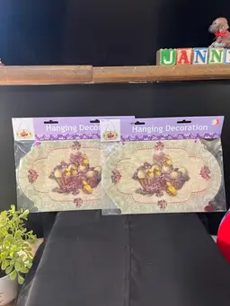 Pair of NOS-Easter-Vintage Inspired Cardboard Hanging Decoration